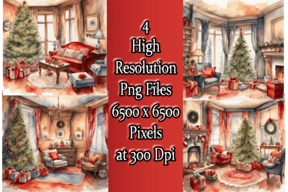 Download Christmas Room Prints, Set of 4 - Premium Resources