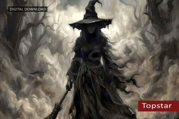 Download Dark Gothic Witch Spooky Halloween Art - Gothic Collection