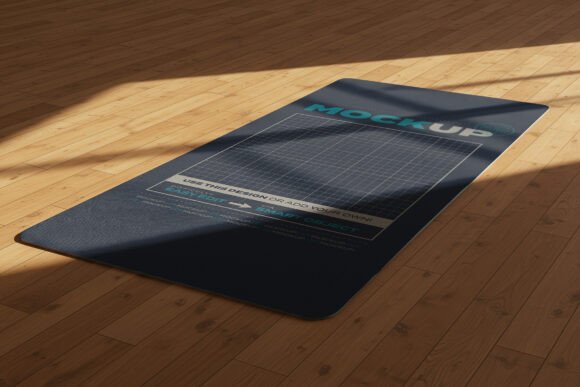 Download Yoga Mat on Wooden Floor Mockup - Premium Resources