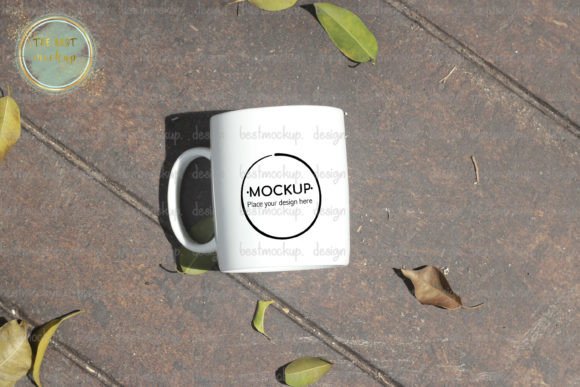 Download White Mug on Wood Floor Mockup - Premium Bundle